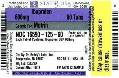 Ibuprofen 600mg 125 Label Image (Ibuprofen 600mg 125)